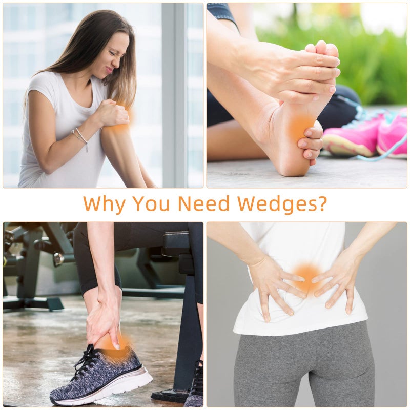 Harderwill 5 In 1 Yoga Foam Squat Wedge Blocks for Calf Stretching Yoga Wrist Support Fitness Pilates with Gym Bag - Image 4
